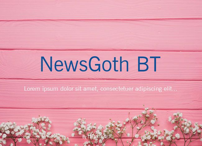 NewsGoth BT example